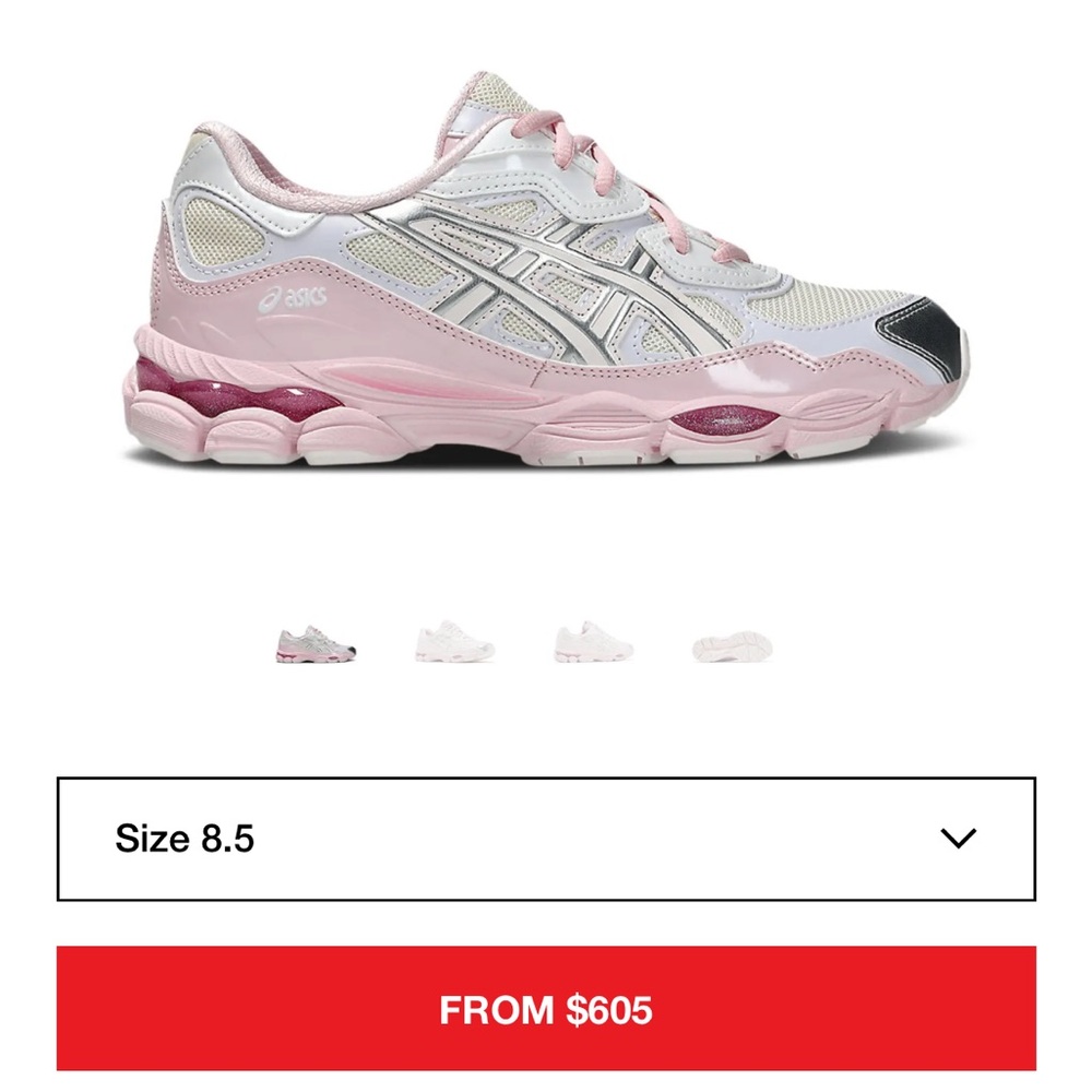 ASICS Kicki Yang Zhang Cream and Pink Gel Sneakers Women’s Size 10